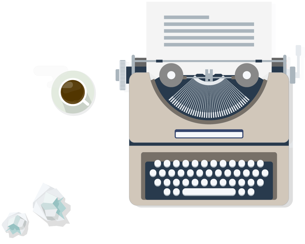 typewriter collage
